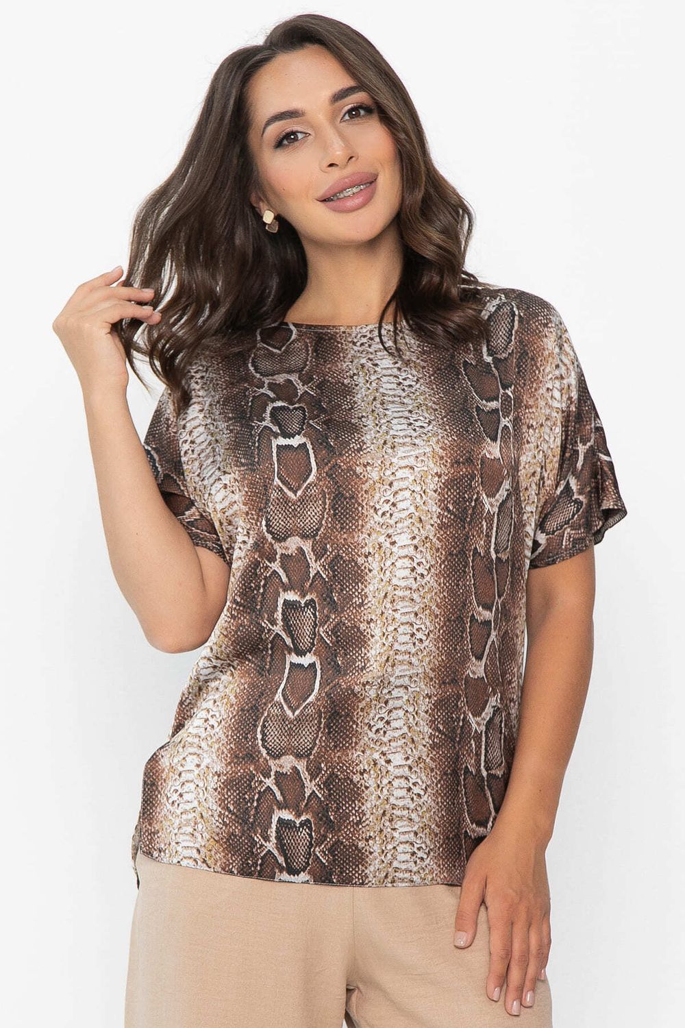 Блуза Морган (коричневая) Б14031-16М LT Collection