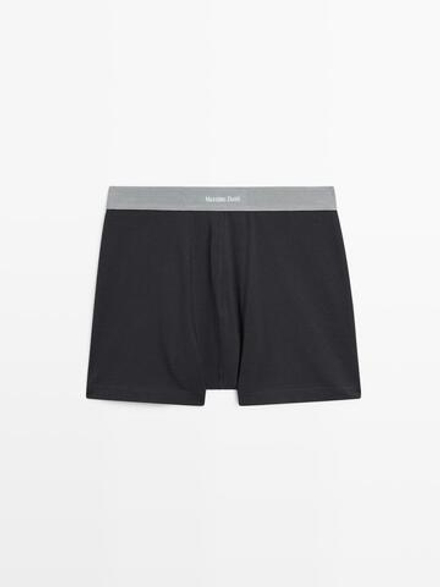 Massimo Dutti русы-боксеры с логотипом на поясе, синий