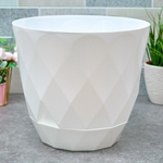 Горшок цветочный Laurel 9,3л d277мм с поддоном (белый)