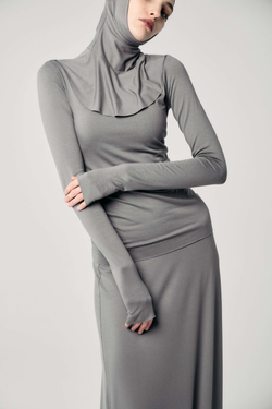 Лонгслив «Силуэт» серый