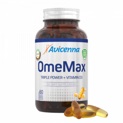 Avicenna OmeMax with Vitamin D3, БАД Омега-3 ОмеМакс 60 капсул.