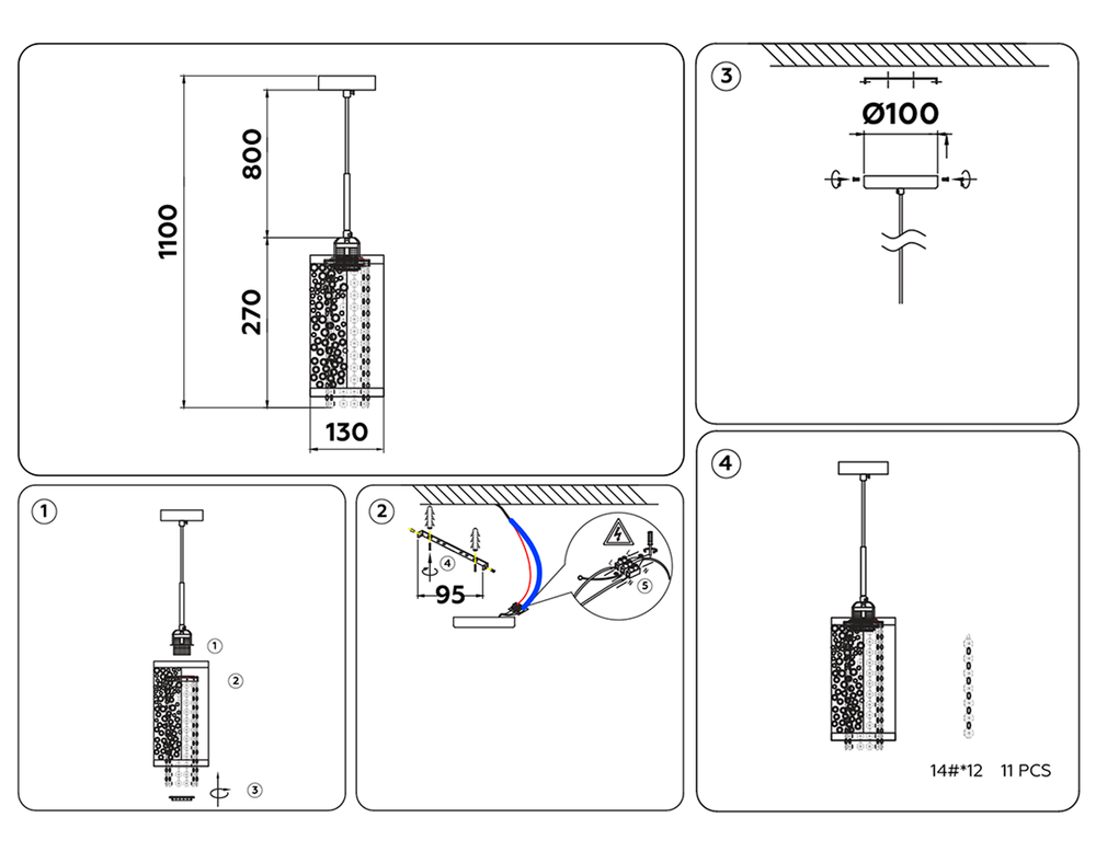 Ambrella Подвесной светильник со сменной лампой Traditional TR3637