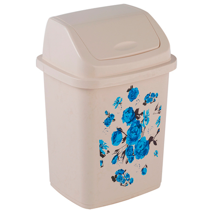 Контейнер для мусора «Комфорт» 5 литров с рисунком "Синяя роза"