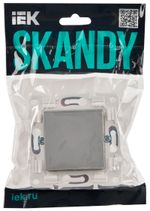 SKANDY Выключатель 1-клавишный проходной 10А SK-V02S серебряный IEK