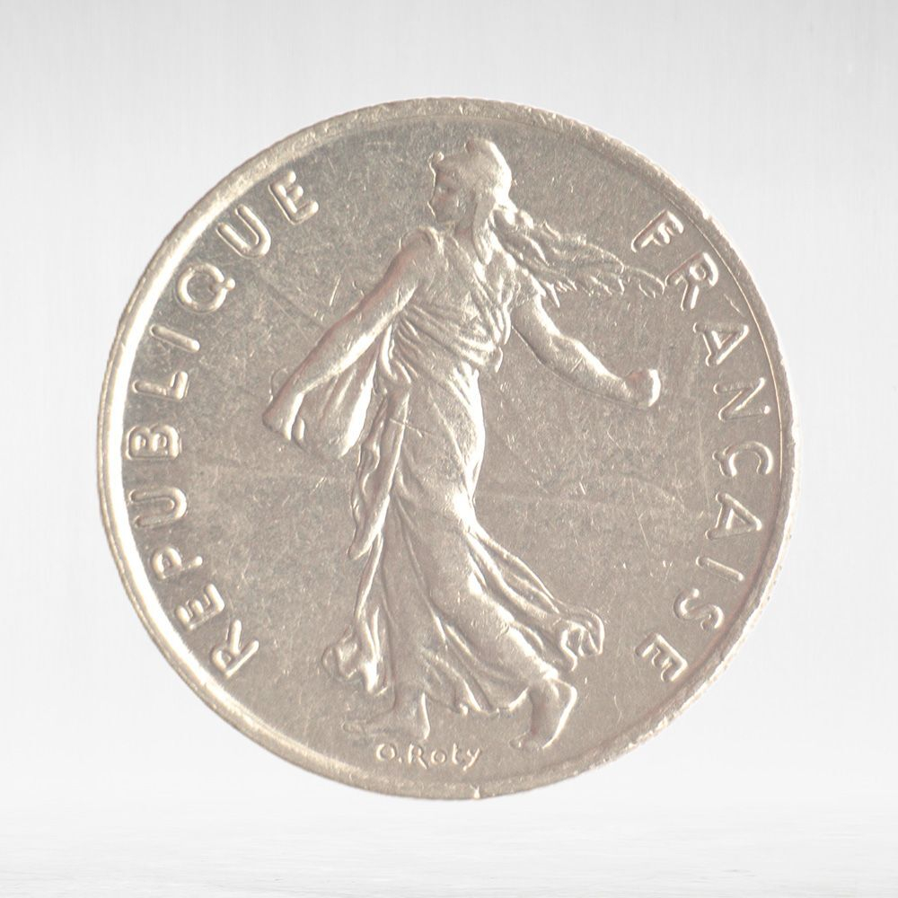 France, ½ Franc 1975 - Signature "O. Roty", VF