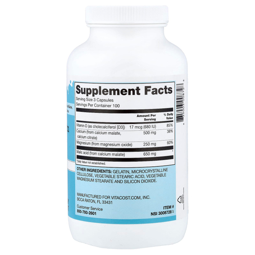 Vitacost, Calcium, Magnesium & Vitamin D3, 300 Capsules