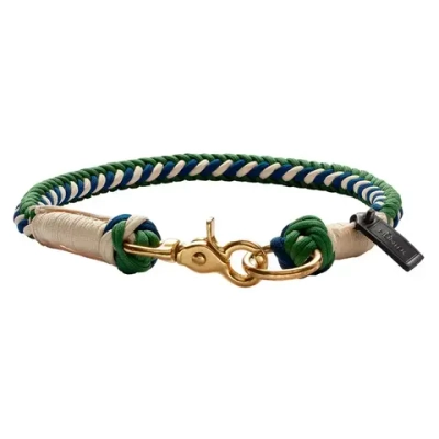 Hunter tinnum 40 oшейник для собак, s-m (40 см), синий с зеленым