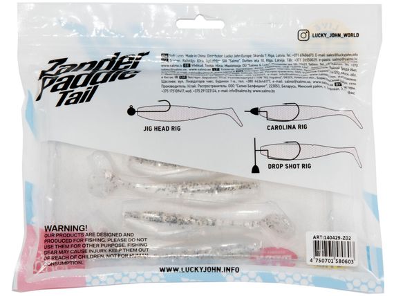 Виброхвосты LJ 3D Series Zander Paddle Tail 4.0in (10.00)/Z02 5шт.