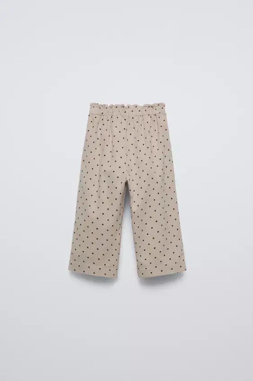 ZARA БРЮКИ В ГОРОШЕК ИЗ ТОНКОГО ВЕЛЬВЕТА, СЕРОВАТО-КОРИЧНЕВЫЙ