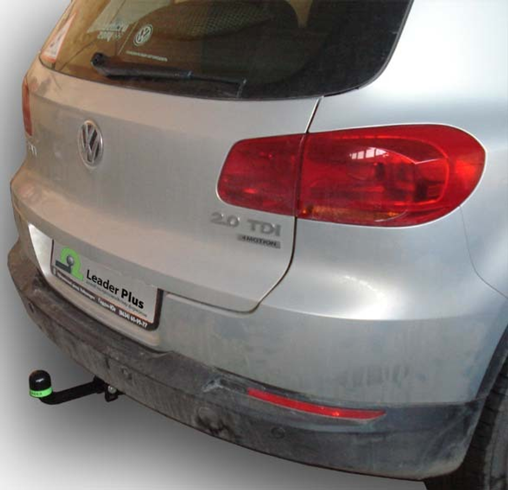 Фаркоп(прицепное) Лидер-Плюс для VW TIGUAN 1/2 2007 -/ JETTA (5K2) 2010 -2018 / SKODA YETI (5L7) 2009 -/KODIAQ 2016- /KAROQ(паспорт и сертификат в комплекте)(без электрики)V123-A