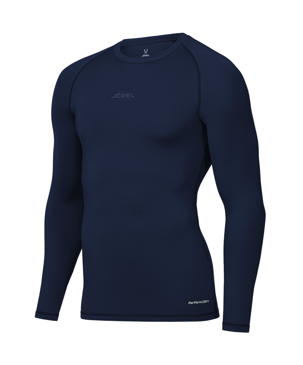 Футболка компрессионная с длинным рукавом Jögel PerFormDRY Baselayer Tee LS 2, темно-синий