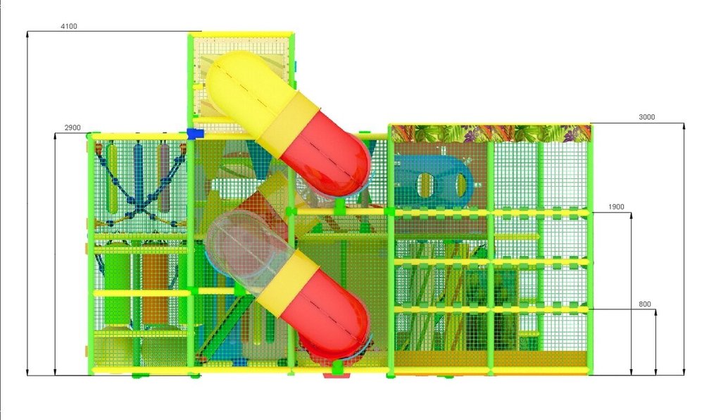 Лабиринт "Тропики" 75,64 м² (12,4*6,1*4,1 м)