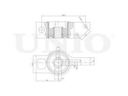 Сайлентблок левый переднего нижнего рычага UNIO RMP-20028