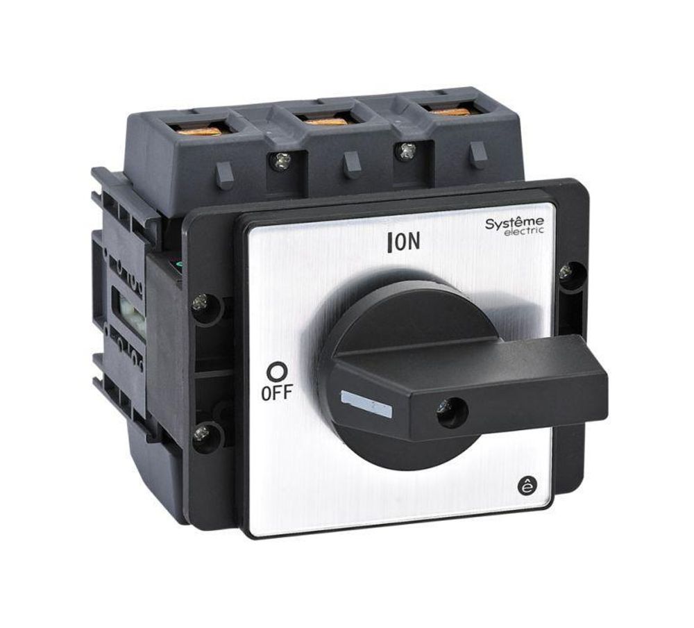 Выключатель-разъединитель 3п 125А IP20 с черн. рукоят. на дверцу 4 винтами SE MSD125320B