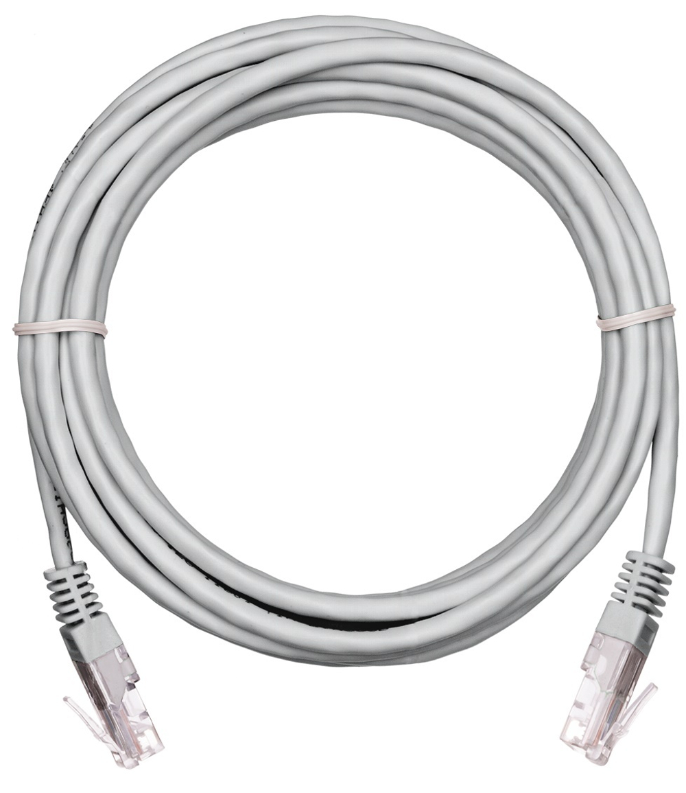 Кабель патч-корд U/UTP 5e кат. 10м Netlan EC-PC4UD55B-BC-PVC-100-GY-5
