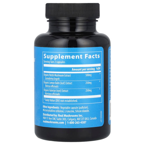 Real Mushrooms, RealRest, грибы и травы`` 60 капсул