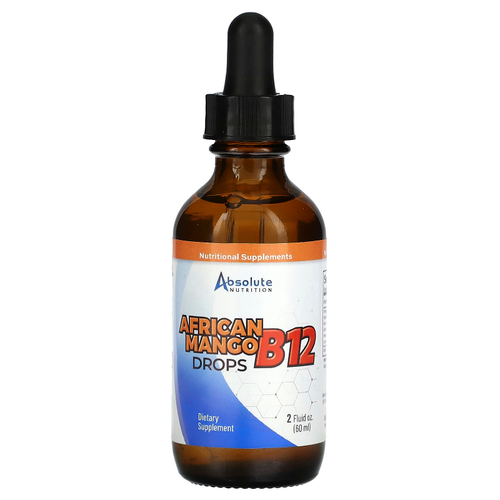 Absolute Nutrition, Африканское манго, капли B12, 60 мл (2 жидк. унц.)