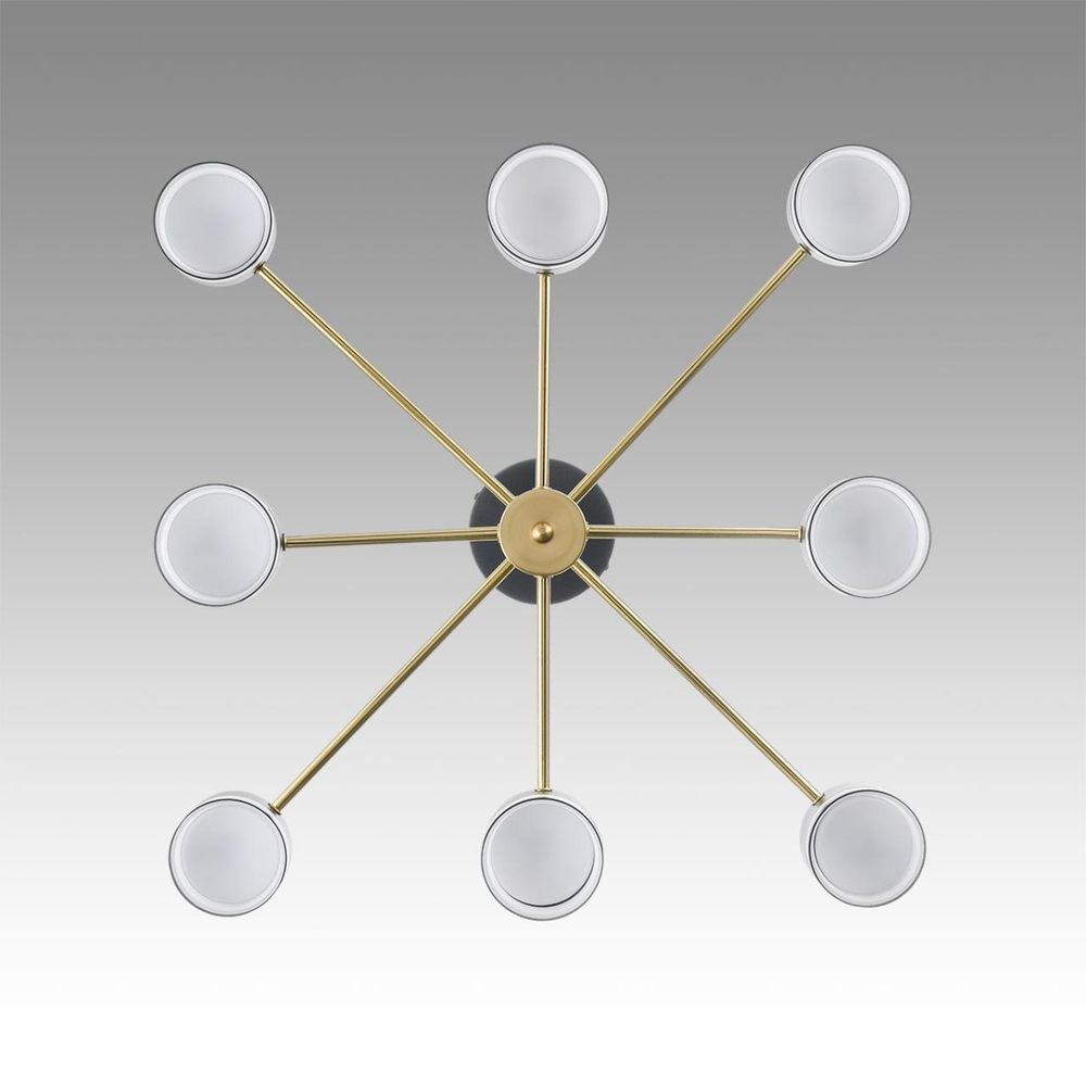 8240/8C COMFI LN25 197 черный/латунь, металл/акрил Люстра потолочная LED GX53 8*7W 220V LANIKA