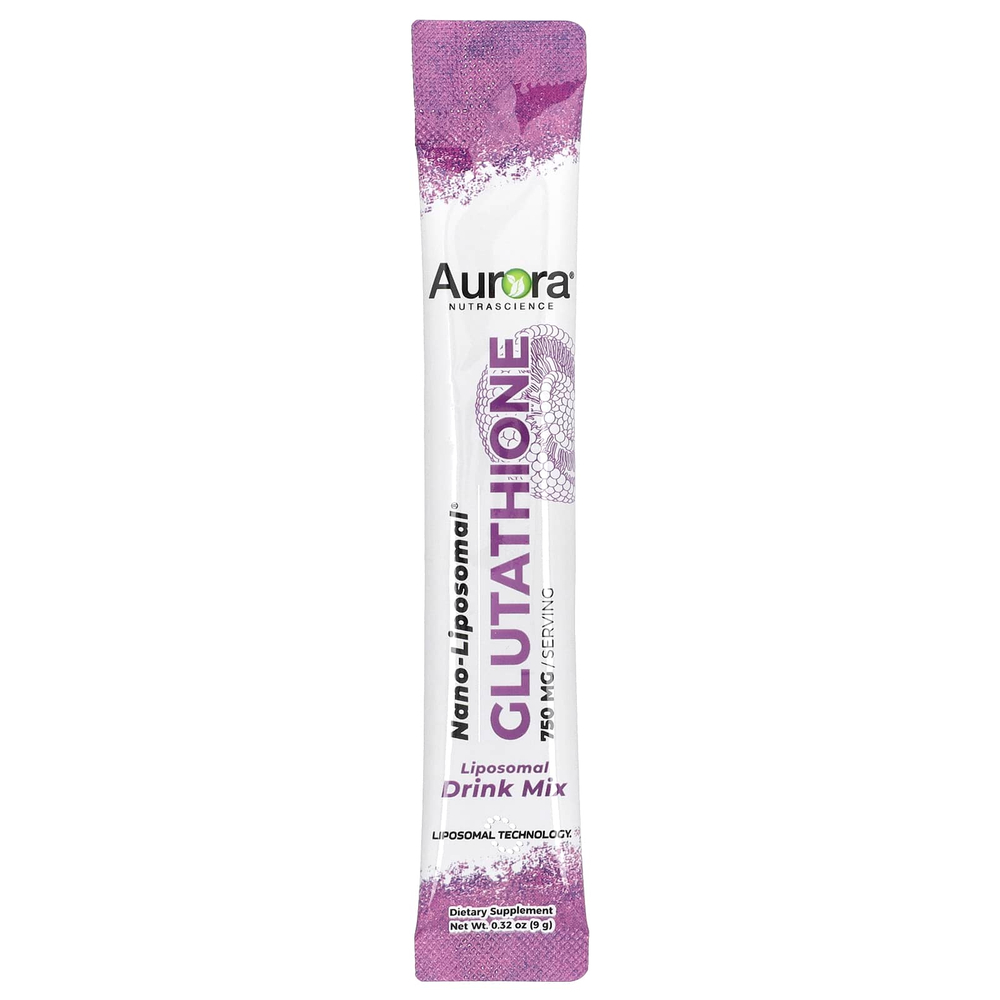 Aurora Nutrascience, Nano-Liposomal®, глутатион, смесь для липосомальных напитков, 10 пакетиков по 9 г (0,32 унции)