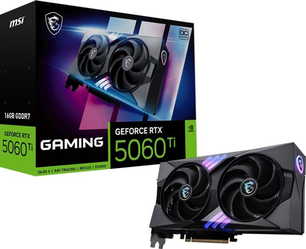 Видеокарта MSI GeForce RTX 5060 Ti 16G GAMING OC 16 Гб