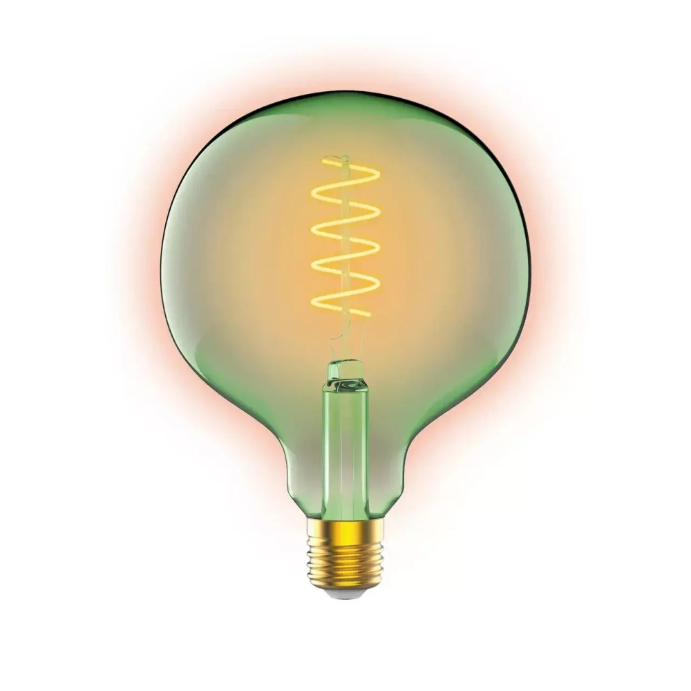 Лампа Gauss LED Filament G125 5W Е27 190lm 1800К green flexible 1012802105
