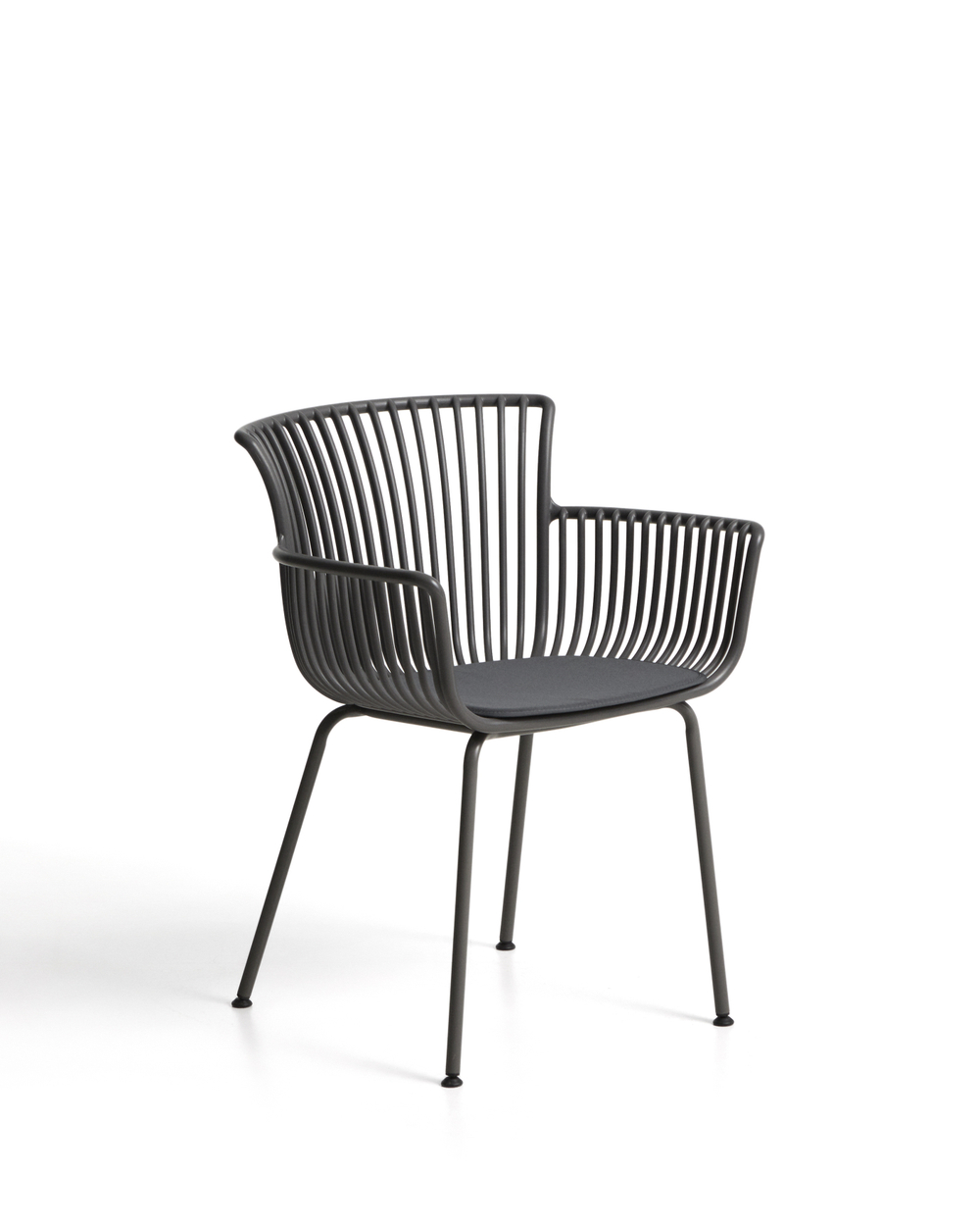 Уличный стул Surpika из пластика и графитовой стали