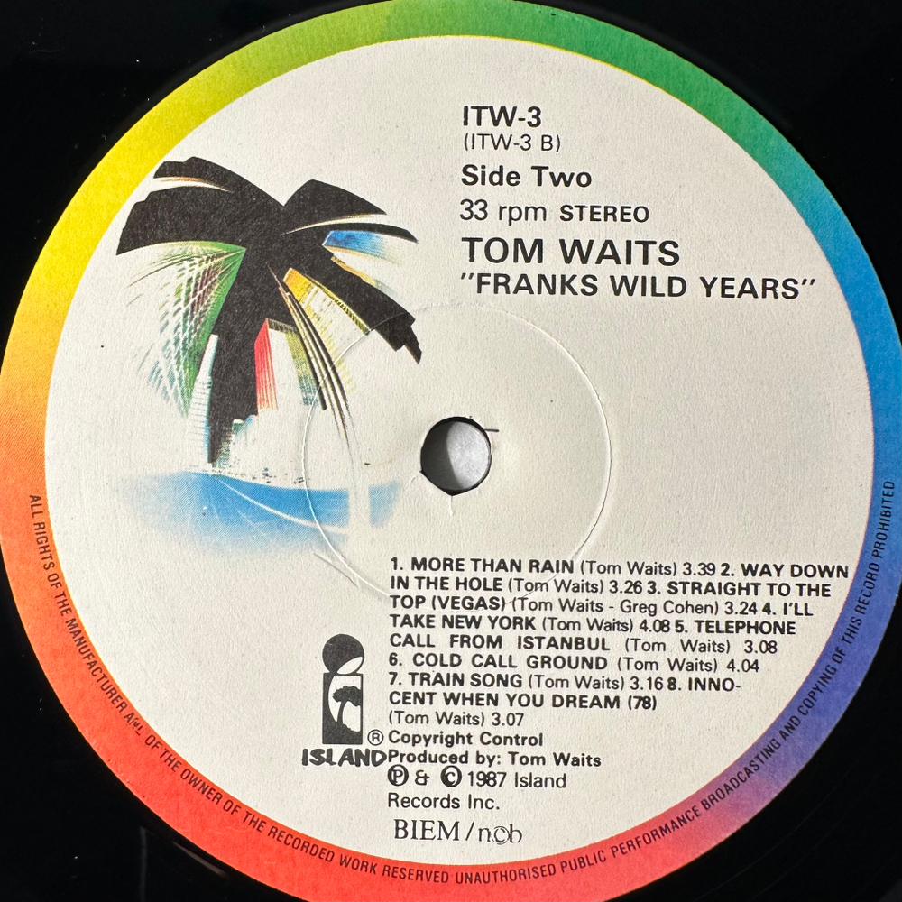 Tom Waits ‎– Franks Wild Years (Скандинавия 1987г.)