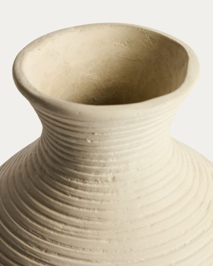 Ваза Pria из папье-маше бежевого цвета, 36см