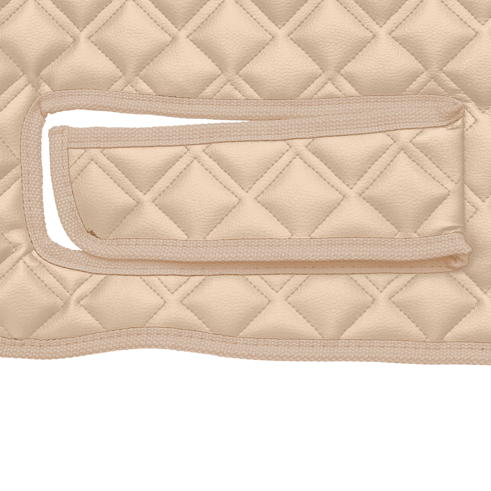 Ковры SHACMAN F3000 (экокожа, бежевый, бежевый кант, красная вышивка)