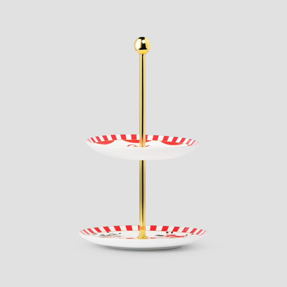 Этажерка для десертов Farforite «Цирковое представление» в подарочной коробке
