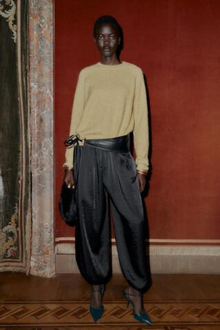 ZARA СВИТЕР ИЗ ШЕРСТИ И АЛЬПАКИ, СВЕТЛО-ЗЕЛЕНЫЙ