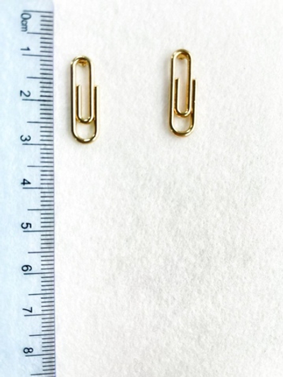 19317-1 Швензы "Скрепки", позолота, пара