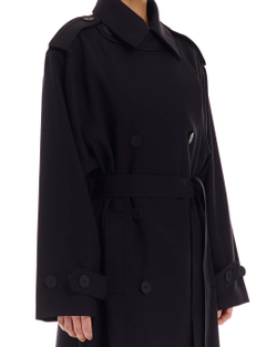 Тренч Эталон (Étalon) черный ОВЕРСАЙЗ