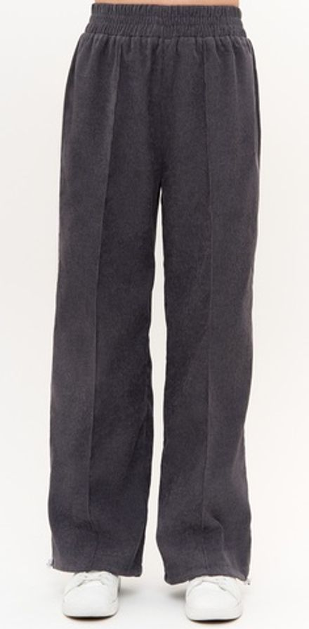 Костюм спортивный детский микровельвет серый