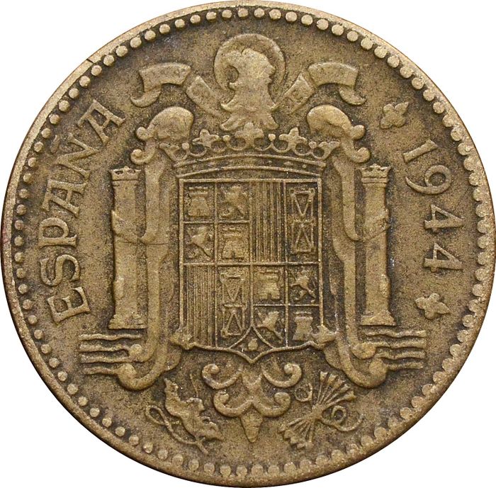 1 песета 1944 Испания XF