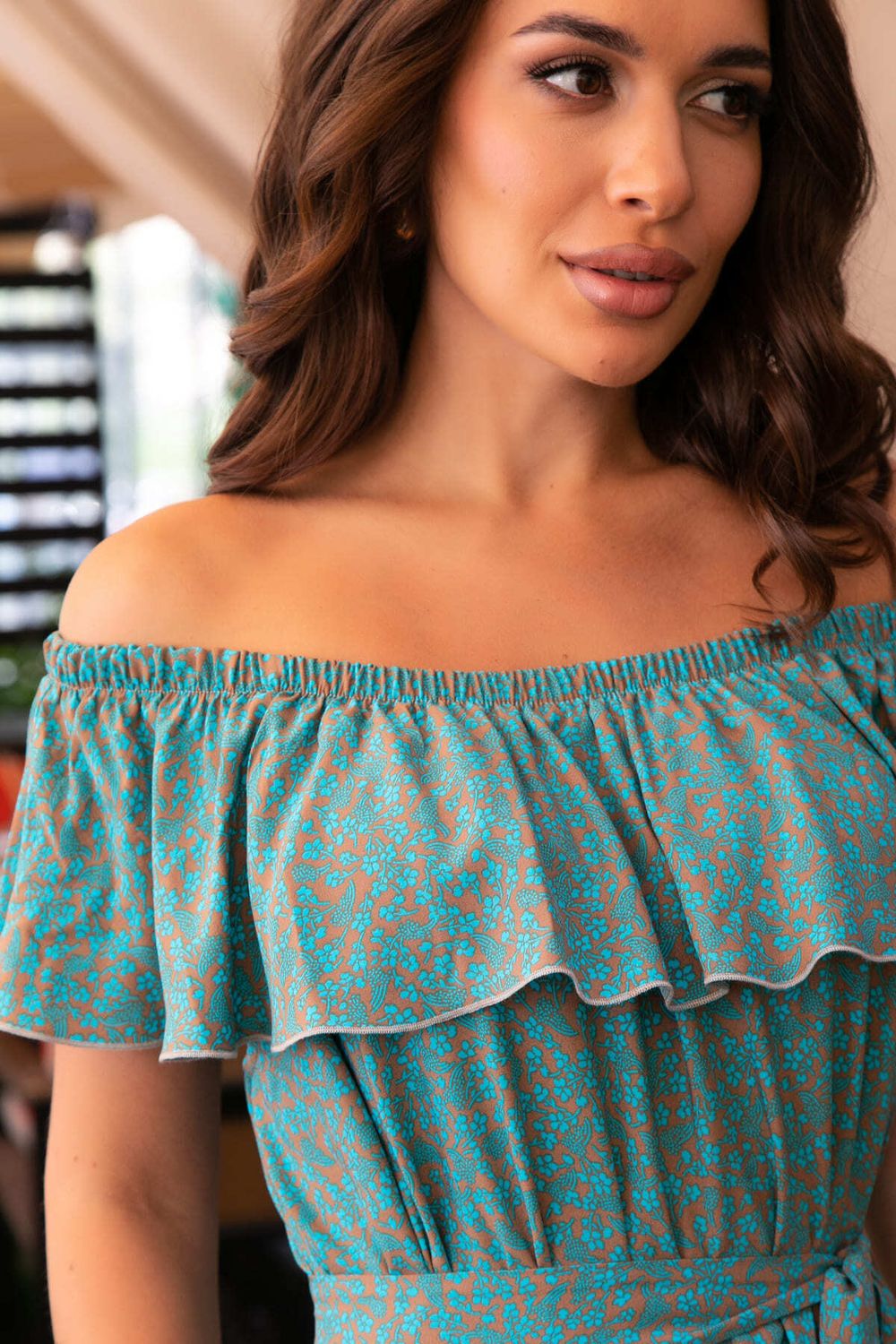 Платье Элинор макси (серо-голубое) П14010-12М LT Collection