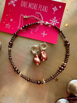 Чокер Тиана из шоколадных бусин