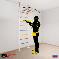 Монтаж шведской стенки Sv Sport враспор