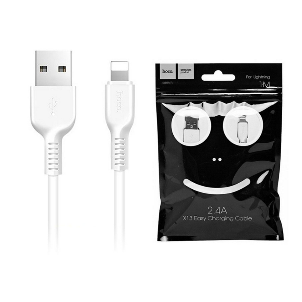 Кабель USB - Lightning HOCO X13 (белый) 1м