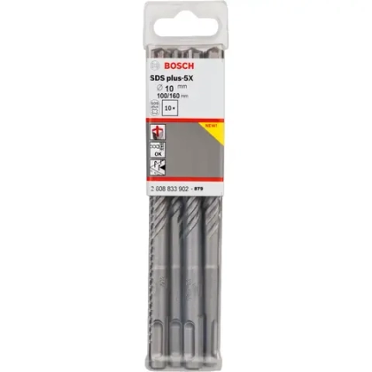 Бур по бетону SDS plus-5X 10x100x160 мм, 10 шт. BOSCH 2608833902