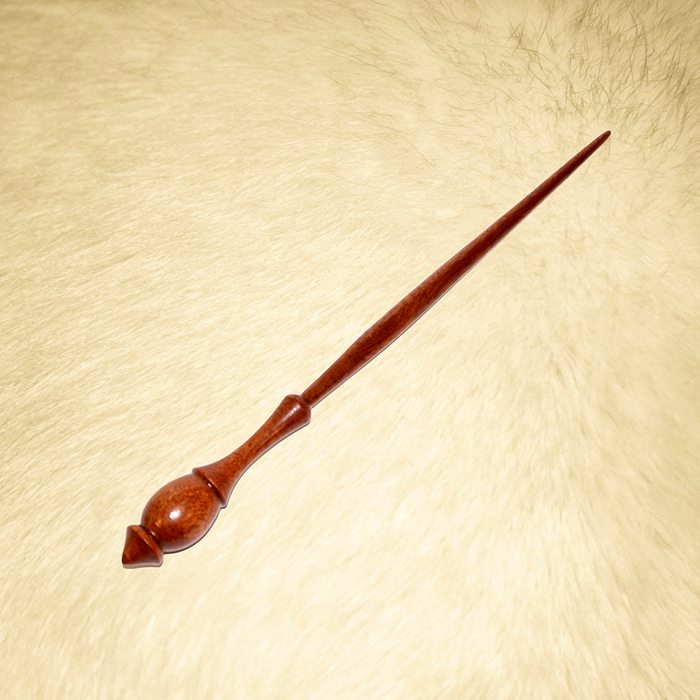 Деревянное опорное веретено для прядения из древесины махагон  282 мм. Art of Siberia. B10