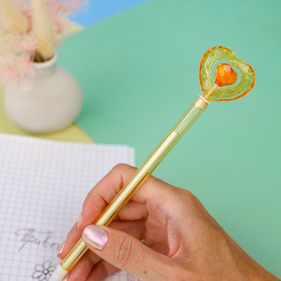 Ручка Сердце, желтый