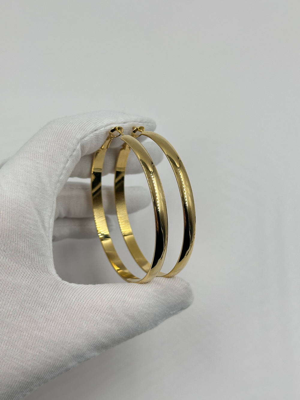 Массивные серьги кольца