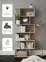 Стеллаж, 72х24х174, Марм, напольный, для игрушек и книг, в ванную, персидский жемчуг, Dipriz