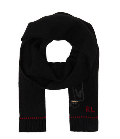 Хлопчатобумажная шаль POLO RALPH LAUREN - черный(455931402)