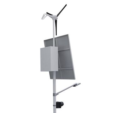 Автономная светофорная сигнализация с освещением на опоре (2 солнечные панели 200 Вт + ветрогенератор 400 Вт), фото №975736076