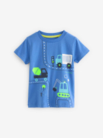 Футболка для мальчика Next N14-559, 5 шт., Cалатовый, Синий, Голубой