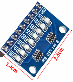 Светодиодный индикаторный модуль 8 bit LED Bar [DM41A08] синий/красный
