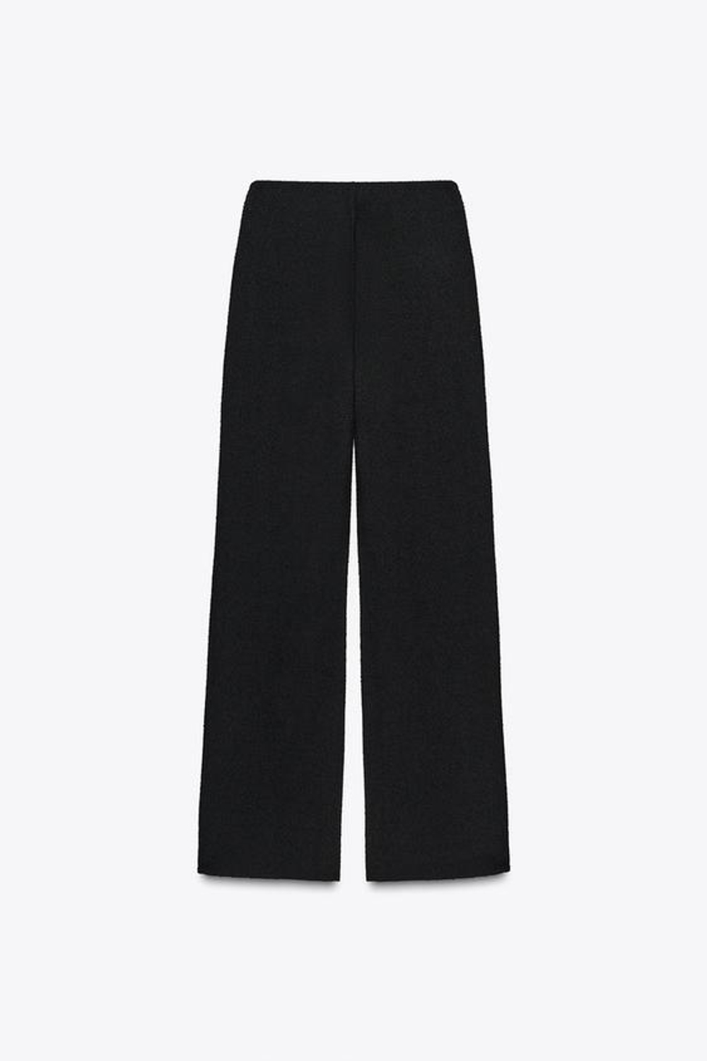 ZARA БРЮКИ ИЗ БУКЛЕ С КОНТРАСТНОЙ ОТДЕЛКОЙ, ЧЕРНЫЙ/БЕЛЫЙ