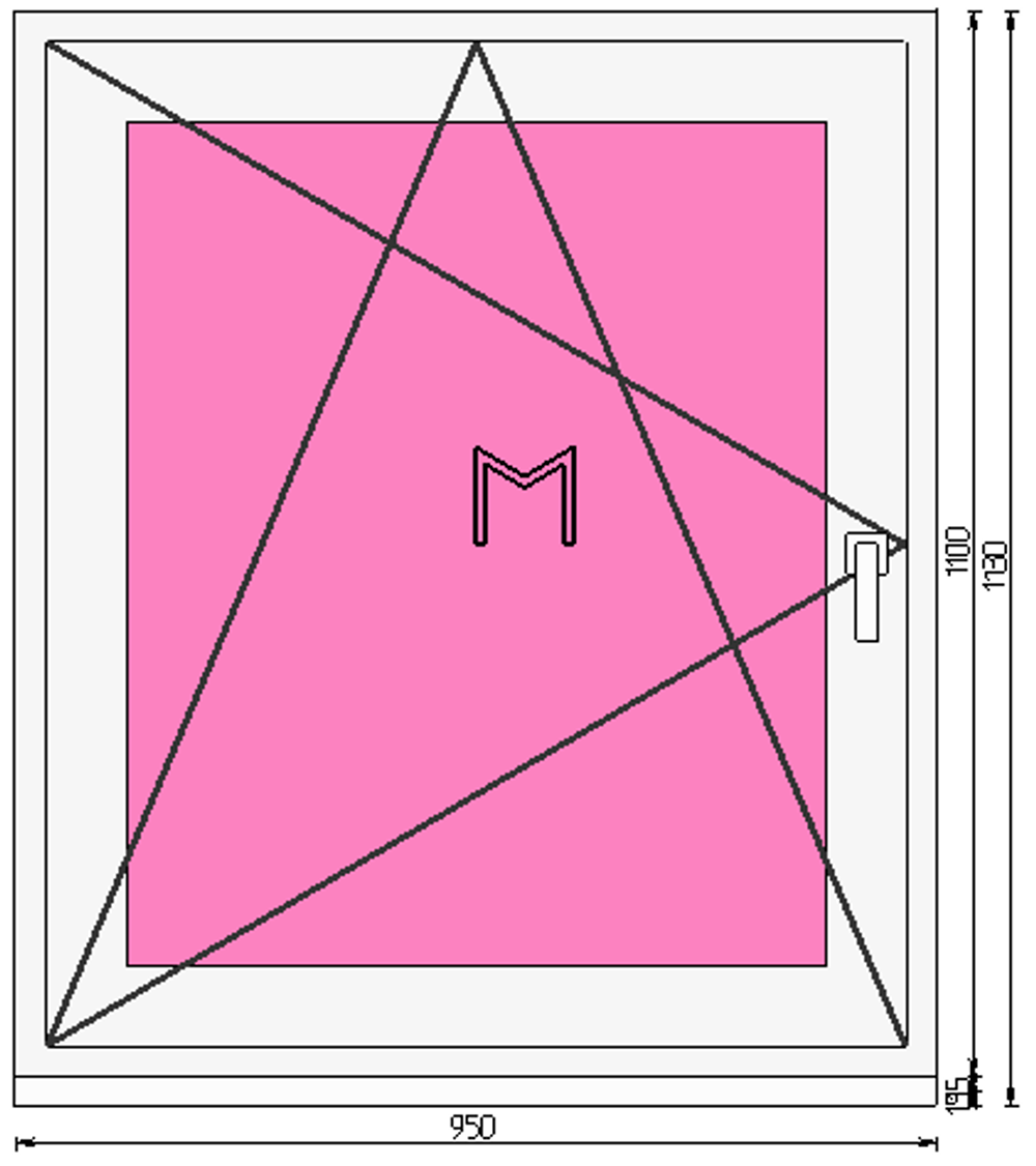 Пластиковое окно 1100 х 950 ТермА Эко + Москитная сетка